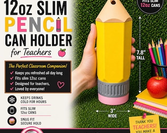 Der schärfste 12 Unzen schmale Dosenhalter ""Bleistift"" Design, 3D gedruckter Halter, kundenspezifischer Getränkekühler."