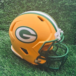 Green Bay Packers 3D Printed Mini Football Helmet: Collectible Memorabilia - Gift for Packers Fans - Desk Decor - Man Cave Display