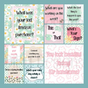 Engagement Interactive Social Media Bundle, Social Media Posts, Social Media Engagement, Social Media Graphics, Interaction Posts