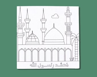 DIY Madina-Islamic Painting & Coloring Canvas