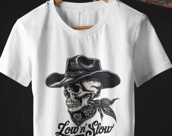Cowboy Skull BBQ T-Shirt: Grillmaster Smoker Tee