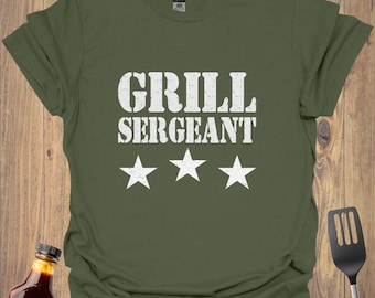 Grill Sergeant T-Shirt: Funny BBQ Pitmaster Tee