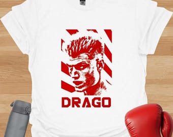 Camiseta de Ivan Drago: Rocky IV, película de boxeo de los 80