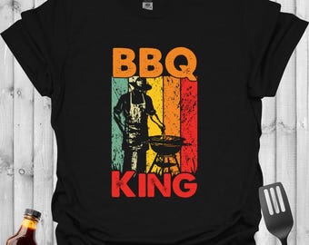 BBQ King T-Shirt – Funny Grill Master Dad Tee – Father’s Day Gift