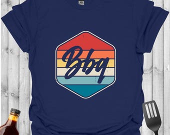 Retro BBQ-T-shirt: vintage Sunset Grill-T-shirt