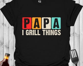 パパグリルシャツ - おもしろBBQパパTシャツ - 父の日ギフト