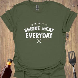Maglietta Smoke Meat Everyday: divertente regalo per barbecue per i pitmaster