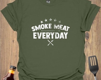Räucher Fleisch Alltag T-Shirt: Lustiges Grill Geschenk für Grillmeister
