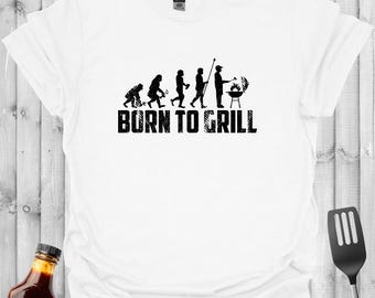 Born To Grill T-Shirt – Vintage BBQ Grill Tee