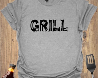 Grill BBQ T-Shirt: Funny Barbecue Graphic Tee
