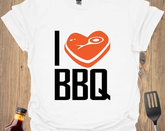 I Heart BBQ T-Shirt: Funny Grill Master Tee