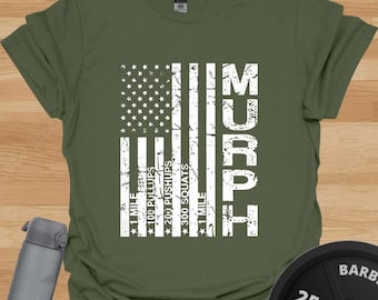 Murph Workout T-Shirt: American Flag Hero WOD Tee