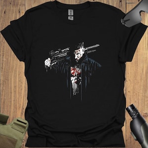 Punisher Skull Graphic T-Shirt: Gritty Antihero Workout Tee