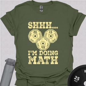 Shhh sto facendo matematica allenamento in palestra maglietta unisex softstyle