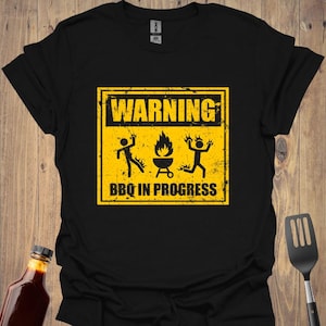 Funny BBQ in Progress T-Shirt: Grill Master Dad Tee