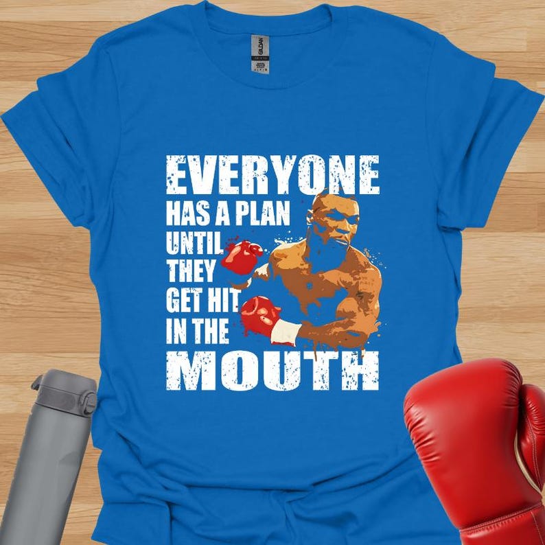 Camiseta con frase de Mike Tyson: divertida camiseta de entrenamiento de boxeo Royal