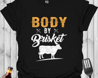 Maglietta Body by Brisket BBQ: regalo divertente per gli amanti della carne
