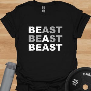BEAST Gym Shirt | Motivational Workout T-Shirt | Fitness & Weightlifting Tee | Gym Beast Shirt