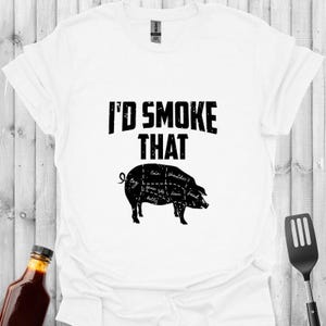 Maglietta &quot;Fumerei quel maiale&quot;: divertente regalo per un maestro del barbecue