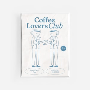 コーヒー クラブ キッチン プリント | キッチン ポスター | コーヒー ポスター | キッチン プリント | コーヒー ラバー クラブ ギフト | コーヒー バー ウォール アート | コーヒー アート |