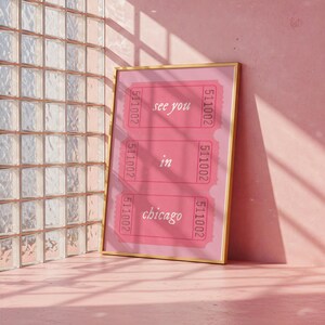 chicago poster | chicago print | travel print | chicago wall art | illinois print | illinois poster | ticket print | see you in chicago |