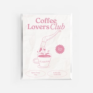 stampa cucina coffee club / poster cucina / poster caffè / stampa cucina / regalo per amanti del caffè / arte murale per bar del caffè / arte del caffè /