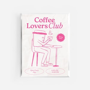 コーヒー クラブ キッチン プリント | キッチン ポスター | コーヒー ポスター | キッチン プリント | コーヒー ラバー クラブ ギフト | コーヒー バー ウォール アート | コーヒー アート |