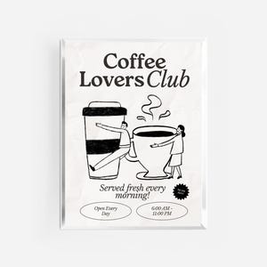 コーヒー クラブ キッチン プリント | キッチン ポスター | コーヒー ポスター | キッチン プリント | コーヒー ラバー クラブ ギフト | コーヒー バー ウォール アート | コーヒー アート |