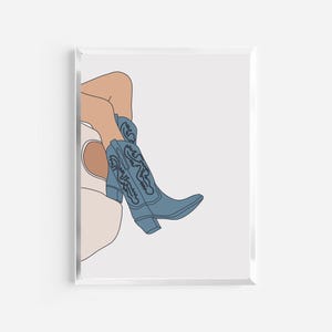 cowgirl cowboy boots print | rodeo wall art | western prints | cute western girly art | entryway wall art | country music prints | howdy art