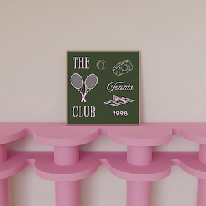 tennis club print | tennis poster | retro vintage trendy preppy aesthetic prints | tennis poster | tennis decor | racquet club prints | 1998