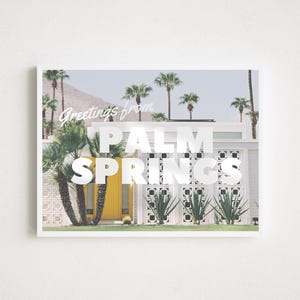 impressão de palm springs | pôster de palm springs | impressão de arte de palm springs | impressão de cartão postal retrô | pôsteres da Califórnia | saudações de palm springs