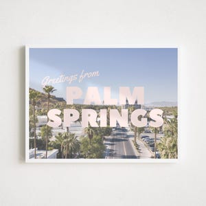 impression Palm Springs | affiche de Palm Springs | impression d'art Palm Springs | carte postale rétro | affiches de la Californie | salutations de cali impression |