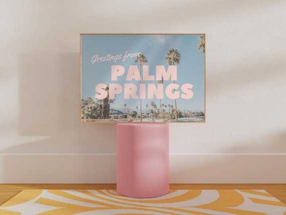 palm springs print | palm springs poster | palm springs art print | retro postcard print | california posters | cali travel prints |