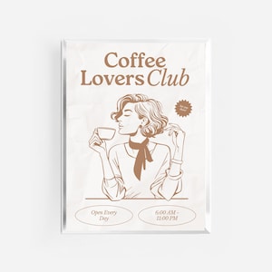 コーヒー クラブ キッチン プリント | キッチン ポスター | コーヒー ポスター | キッチン プリント | コーヒー ラバー クラブ ギフト | コーヒー バー ウォール アート | コーヒー アート |