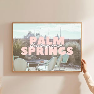 impression Palm Springs | salutations de l'affiche | carte postale californienne rétro | impression de voyage en Californie | palm springs paysage paysages désert