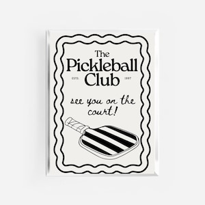 pickleball club print | sports poster | trendy preppy aesthetic prints | pickleball poster | pickleball gift | retro vintage sporty print