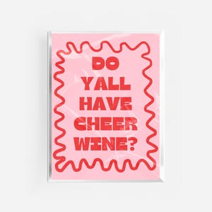 cheerwine print | north carolina poster | south carolina print | southern wall art | drinks poster | bar cart kitchen decor | funky wall art