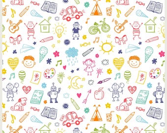 Colorful Doodle Drawing Wallpaper Kids