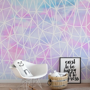 Violet Vibes Geometric Shades of Purple Wallpaper