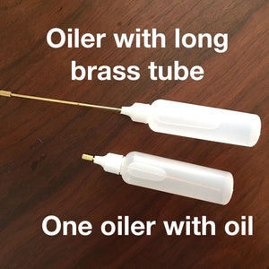 Sewing Machine Oil and Oiler with Thin Brass Tube for Sewing Machine Care, Is refillable, One Oiler