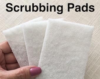 Scrubbing Pads Three Light Duty Scouring Pads 4.5x3 inches each