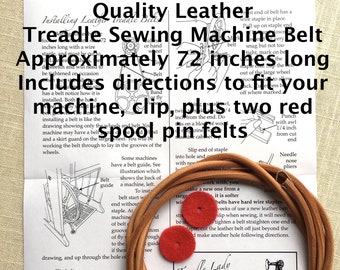 Quality Leather Treadle Sewing Machine Belt 3/16" & 72" Long for Foot Powered Sewing Machines Singer Jones White and others