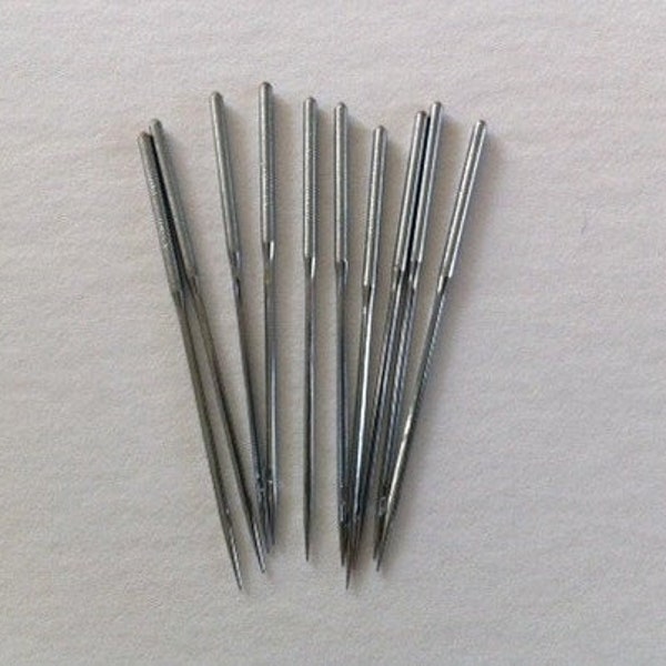 12x1 Substitute Needles (10) to fit Singer Model 12 & Most Transverse Shuttle Machines using 12x1 Needles New Modern Made, Round Shank