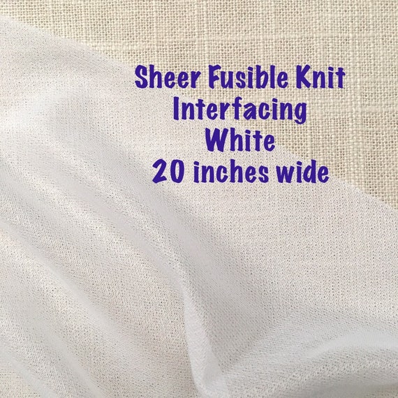 Sheer Fusible Interfacing White 20 Inches Wide Pellon 180 Knit-n