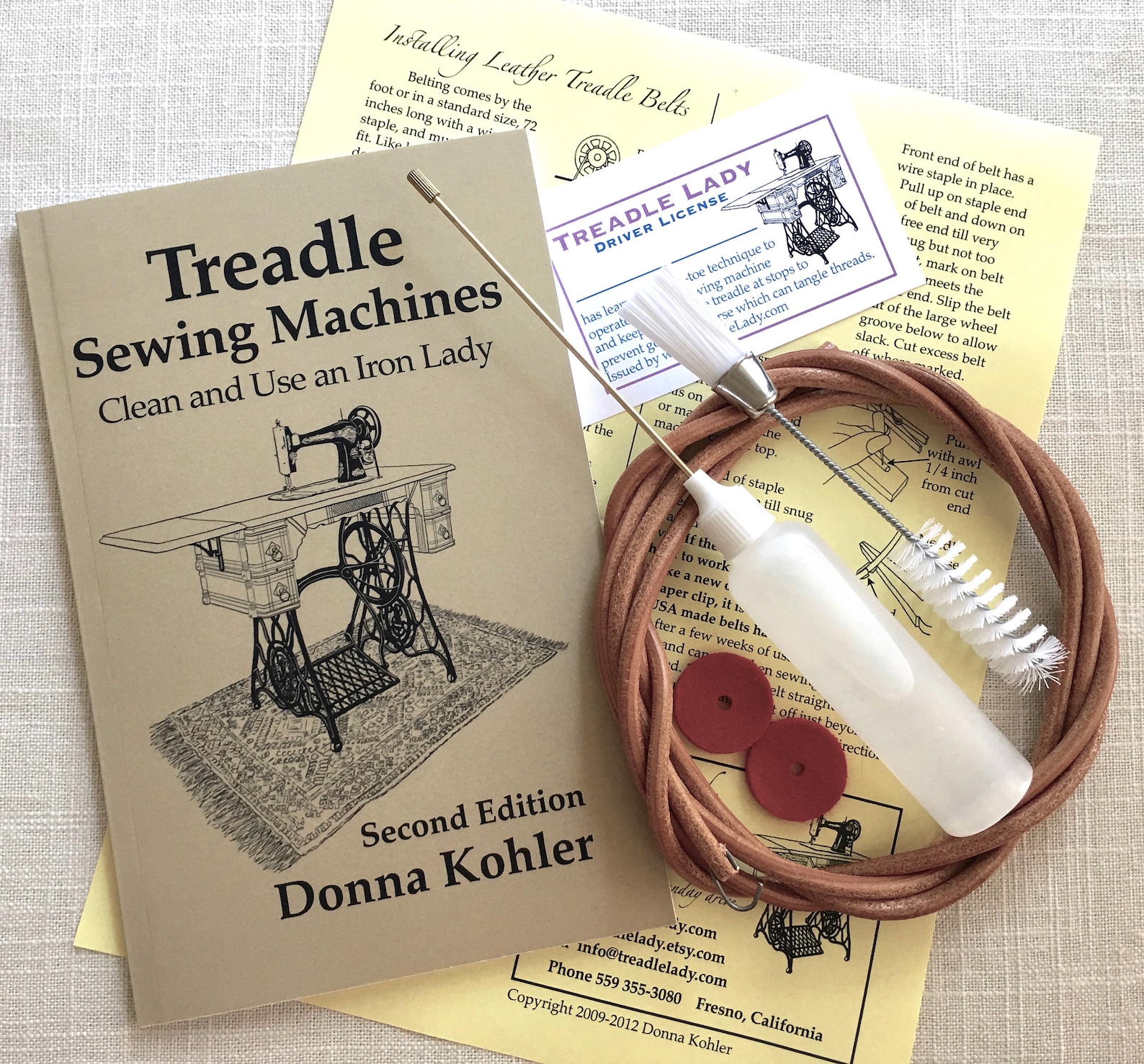 Kit of Treadle Sewing Machine Book Leather Treadle Belt Etsy