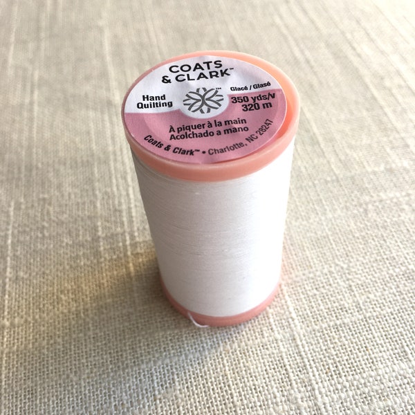 Hand Quilting Glacé Thread by Coats & Clark White 350 yards per Spool 100% Cotton works well on a Willcox Gibbs sewing machine