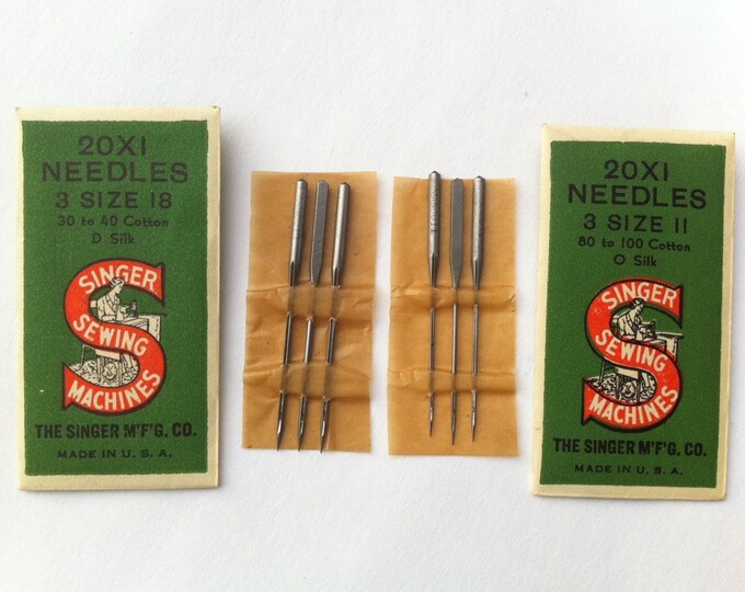 20x1 Singer Sewing Machine Needles Vintage Old Stock Needles Sizes 18