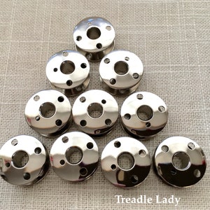 Class 66 Bobbins Pack of 10 for Singer Sewing Machines Model 66, 99, 201 & Others Slight Domed Top New Good Quality