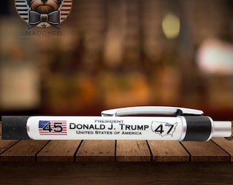3 FOR 15  Donald J. Trump 45 & 47 President Pen – Patriotic Ballpoint Pen | MAGA Gift
