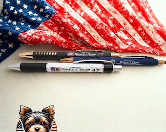 Donald J. Trump Pen Set – 45th & 47th President | 3-Pen Patriotic Gift Set